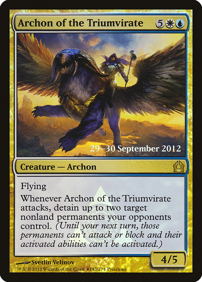 Archon of the Triumvirate [Return to Ravnica Prerelease Promos] | Pegasus Games WI