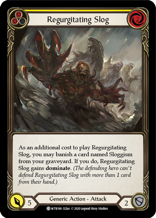 Regurgitating Slog (Yellow) [U-WTR198] (Welcome to Rathe Unlimited)  Unlimited Rainbow Foil | Pegasus Games WI