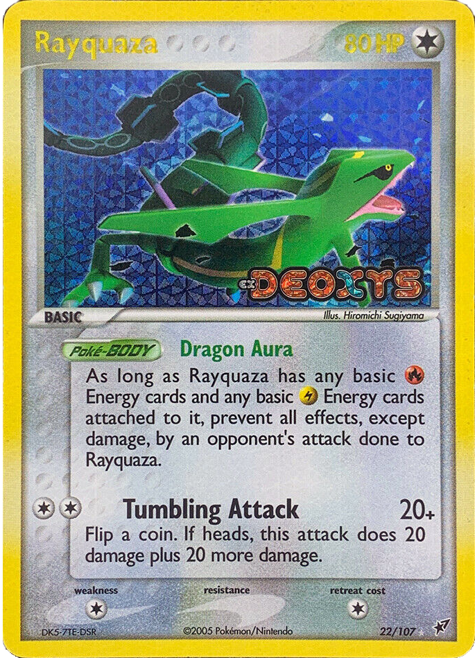 Rayquaza (22/107) (Stamped) [EX: Deoxys] | Pegasus Games WI