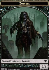 Zombie // Gold Double-Sided Token [Commander 2017 Tokens] | Pegasus Games WI