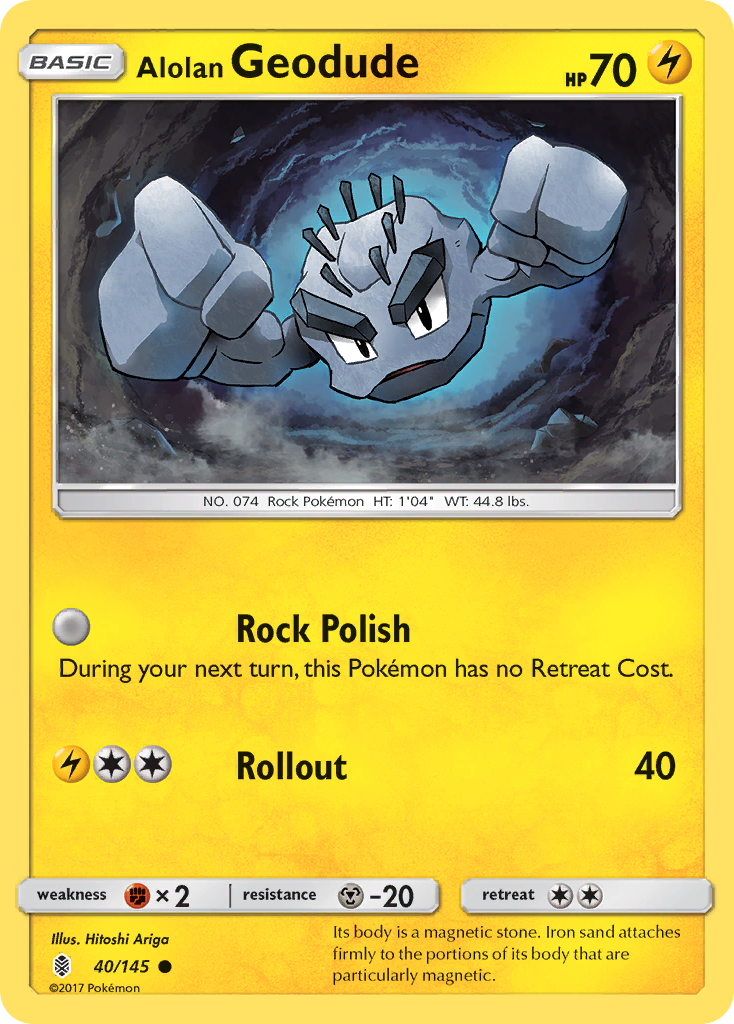 Alolan Geodude (40/145) [Sun & Moon: Guardians Rising] | Pegasus Games WI