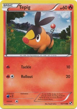 Tepig (15/114) (Cosmos Holo) [Black & White: Base Set] | Pegasus Games WI