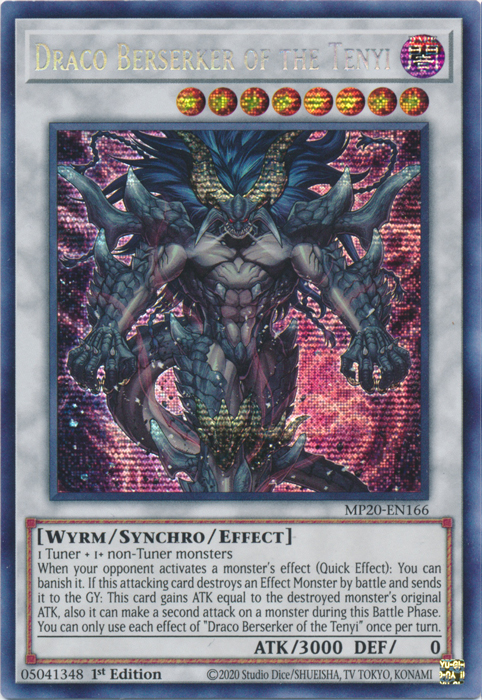 Draco Berserker of the Tenyi [MP20-EN166] Prismatic Secret Rare | Pegasus Games WI