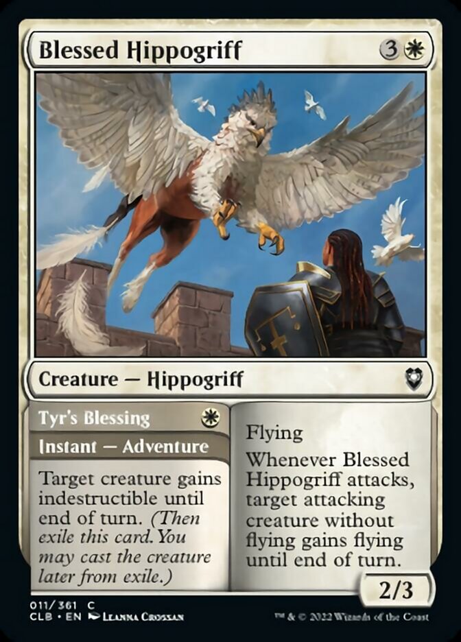 Blessed Hippogriff // Tyr's Blessing [Commander Legends: Battle for Baldur's Gate] | Pegasus Games WI