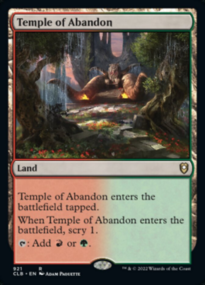 Temple of Abandon [Commander Legends: Battle for Baldur's Gate] | Pegasus Games WI