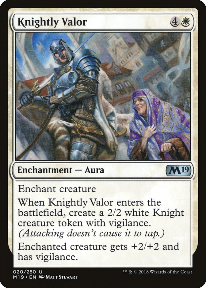 Knightly Valor [Core Set 2019] | Pegasus Games WI