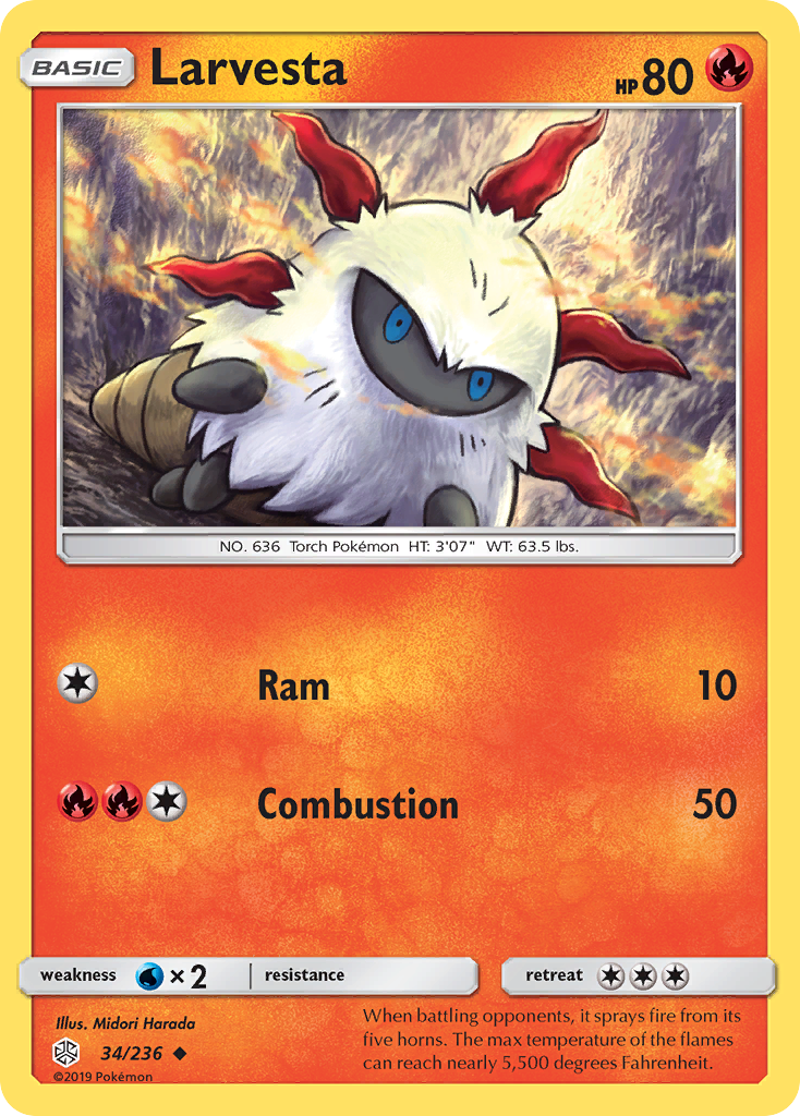 Larvesta (34/236) [Sun & Moon: Cosmic Eclipse] | Pegasus Games WI