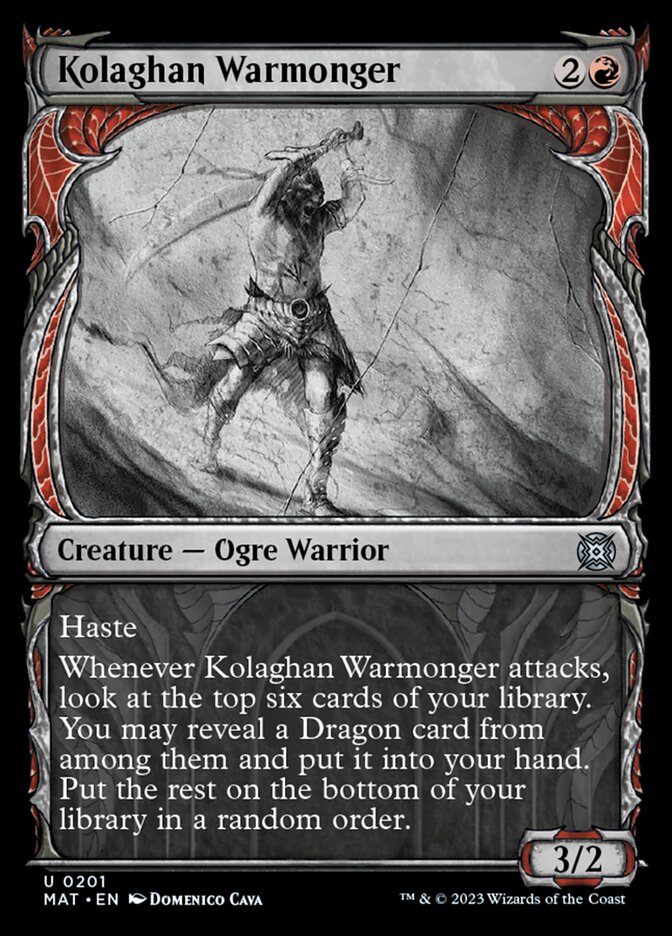 Kolaghan Warmonger (Showcase Halo Foil) [March of the Machine: The Aftermath] | Pegasus Games WI