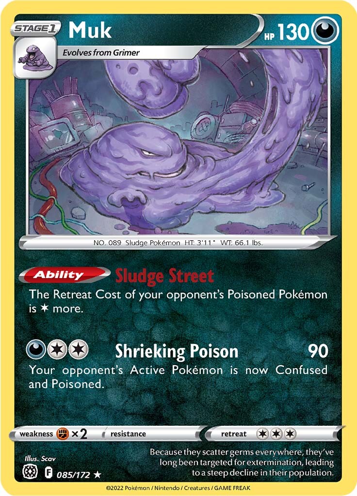 Muk (085/172) [Sword & Shield: Brilliant Stars] | Pegasus Games WI