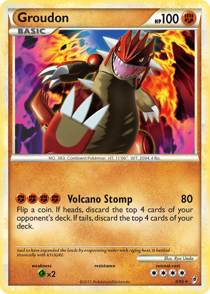 Groudon (6/95) (Theme Deck Exclusive) [HeartGold & SoulSilver: Call of Legends] | Pegasus Games WI