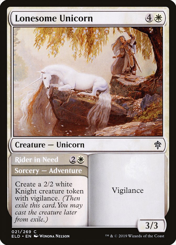 Lonesome Unicorn // Rider in Need [Throne of Eldraine] | Pegasus Games WI