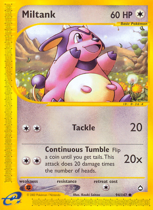 Miltank (94/147) [Aquapolis] | Pegasus Games WI