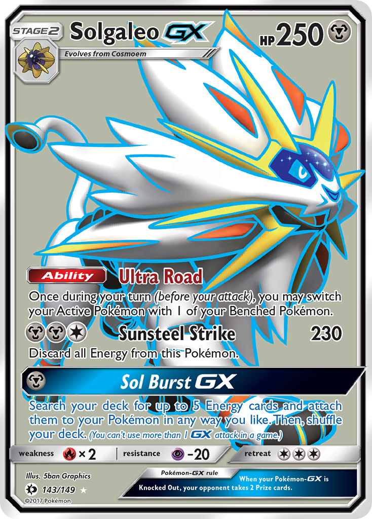 Solgaleo GX (143/149) [Sun & Moon: Base Set] | Pegasus Games WI