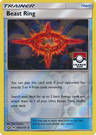 Beast Ring (102a/131) (League Promo Staff) [Sun & Moon: Forbidden Light] | Pegasus Games WI