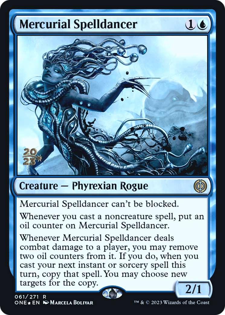 Mercurial Spelldancer [Phyrexia: All Will Be One Prerelease Promos] | Pegasus Games WI