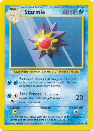 Starmie (64/102) [Base Set Unlimited] | Pegasus Games WI