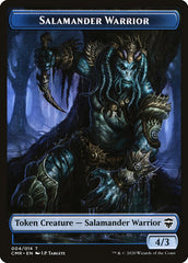 Salamander Warrior // Zombie Double-Sided Token [Commander Legends Tokens] | Pegasus Games WI