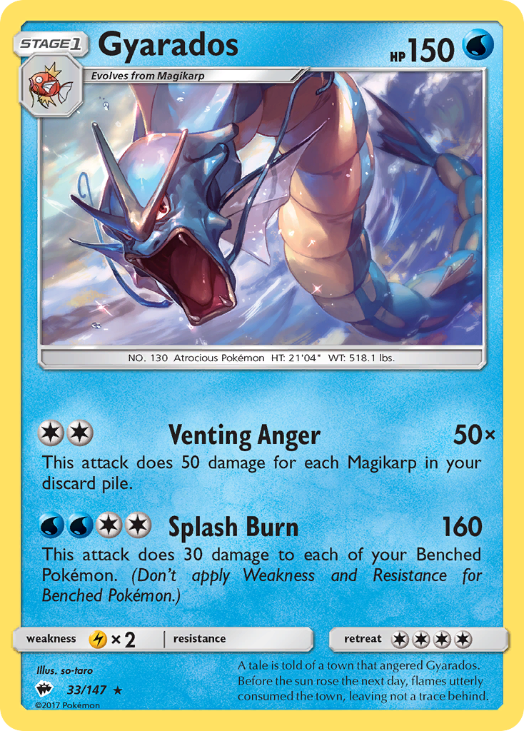 Gyarados (33/147) [Sun & Moon: Burning Shadows] | Pegasus Games WI