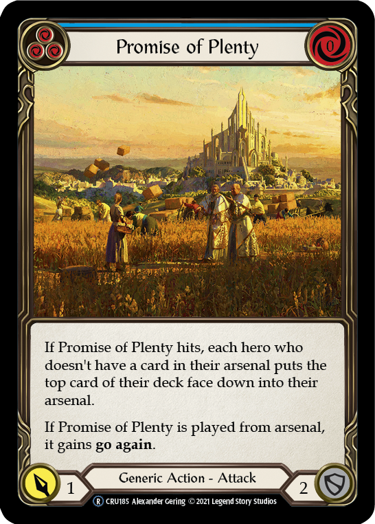 Promise of Plenty (Blue) [CRU185] Unlimited Normal | Pegasus Games WI