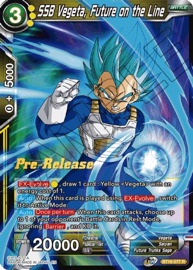 SSB Vegeta, Future on the Line (BT16-077) [Realm of the Gods Prerelease Promos] | Pegasus Games WI