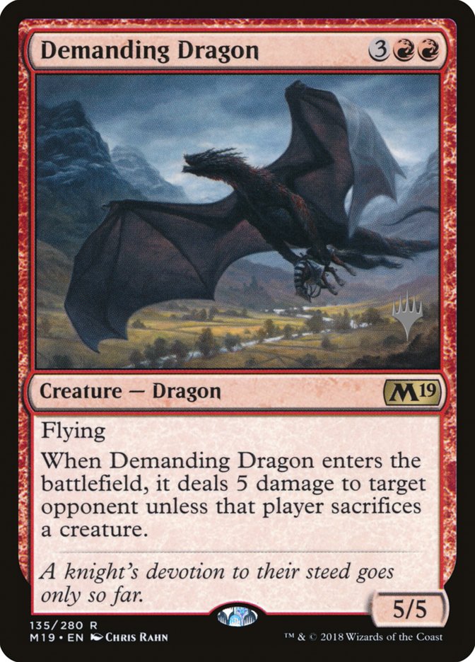 Demanding Dragon (Promo Pack) [Core Set 2019 Promos] | Pegasus Games WI