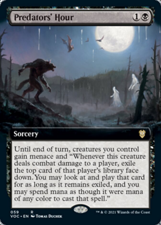 Predators' Hour (Extended Art) [Innistrad: Crimson Vow Commander] | Pegasus Games WI