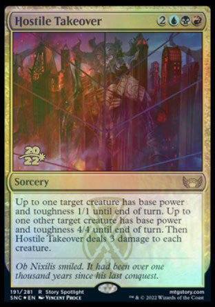 Hostile Takeover [Streets of New Capenna Prerelease Promos] | Pegasus Games WI