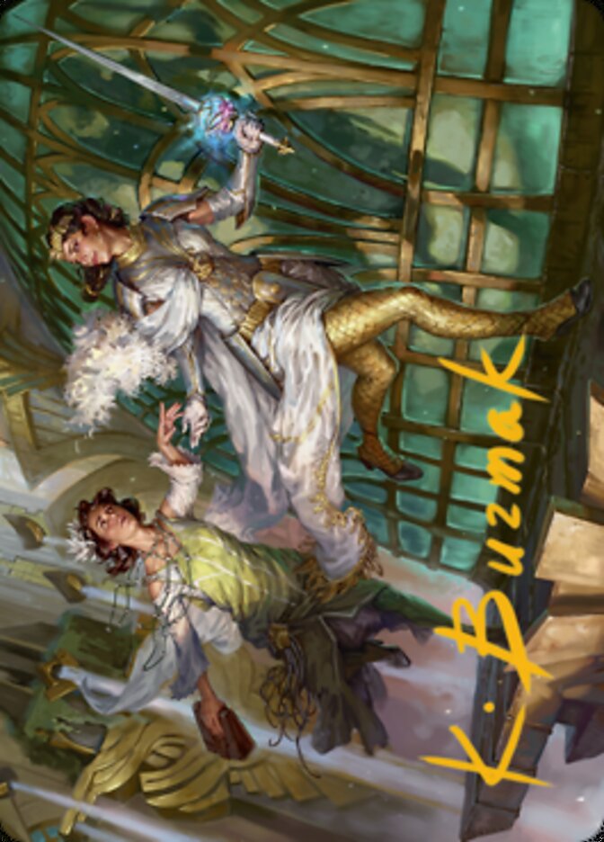 Daring Escape Art Card (Gold-Stamped Signature) [Streets of New Capenna Art Series] | Pegasus Games WI