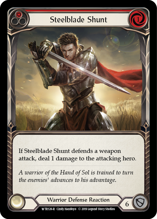 Steelblade Shunt (Red) [WTR126-R] Alpha Print Rainbow Foil | Pegasus Games WI