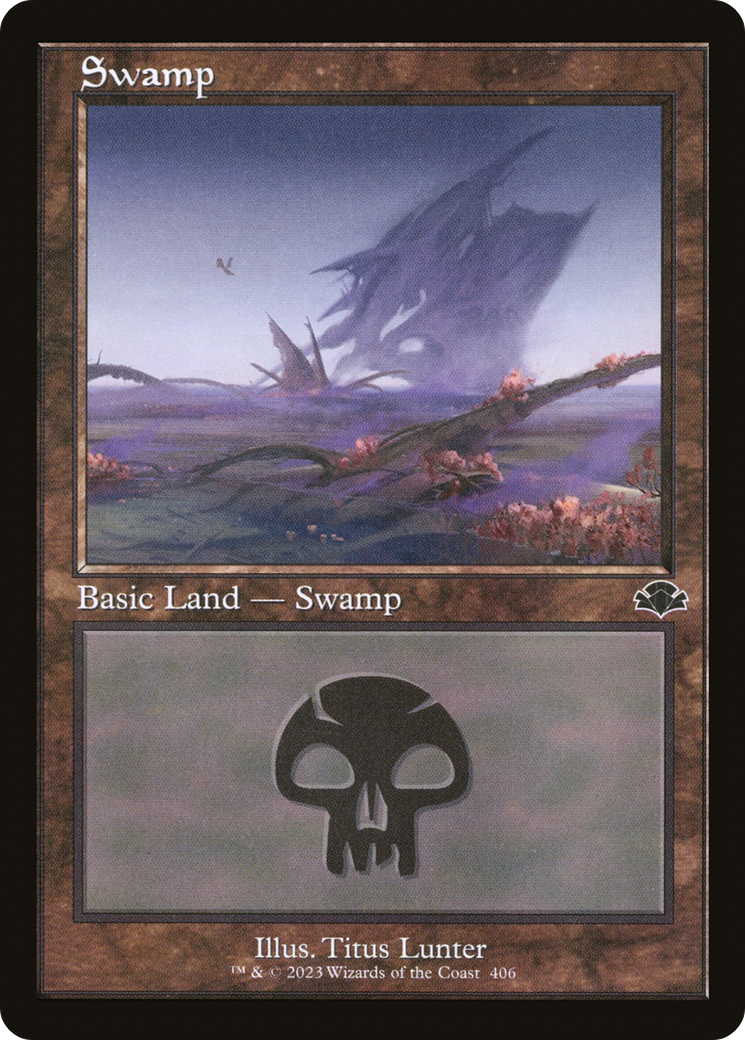 Swamp (406) (Retro) [Dominaria Remastered] | Pegasus Games WI