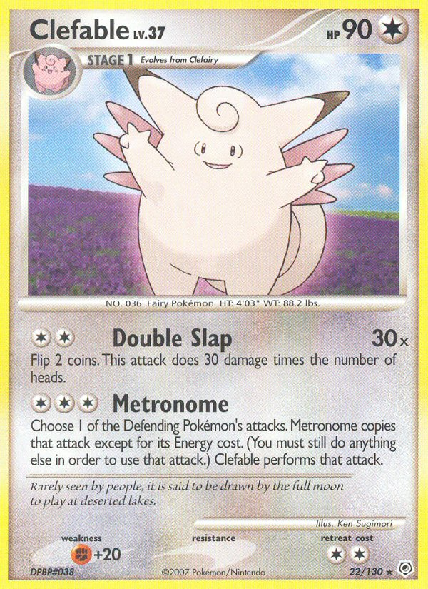 Clefable (22/130) [Diamond & Pearl: Base Set] | Pegasus Games WI