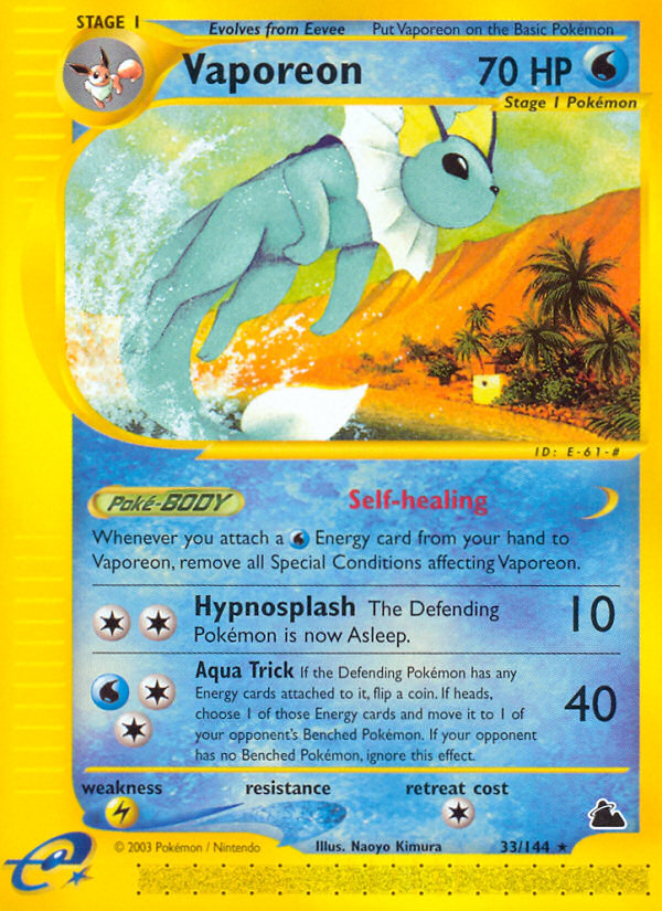 Vaporeon (33/144) [Skyridge] | Pegasus Games WI