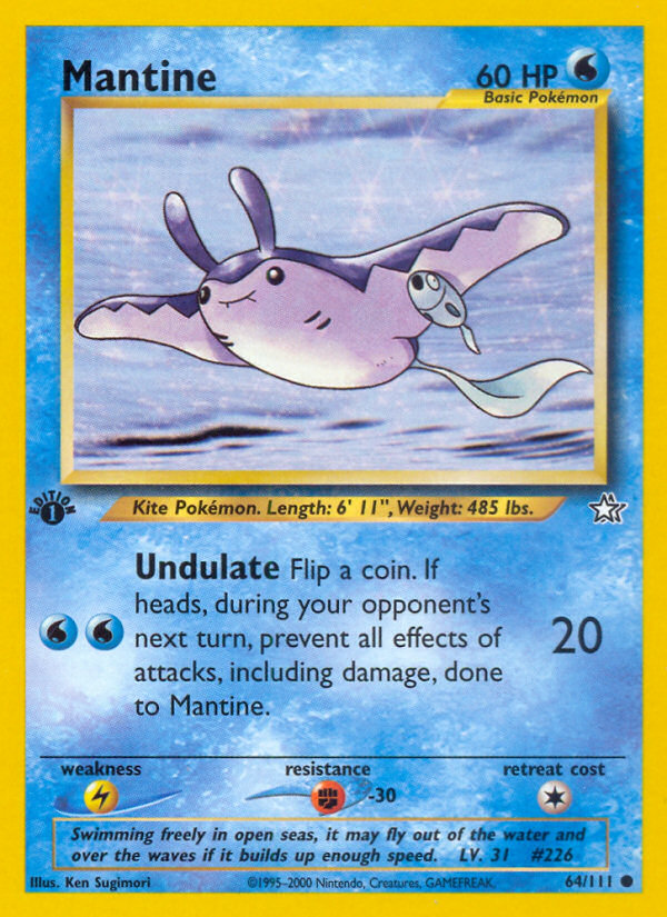 Mantine (64/111) [Neo Genesis 1st Edition] | Pegasus Games WI