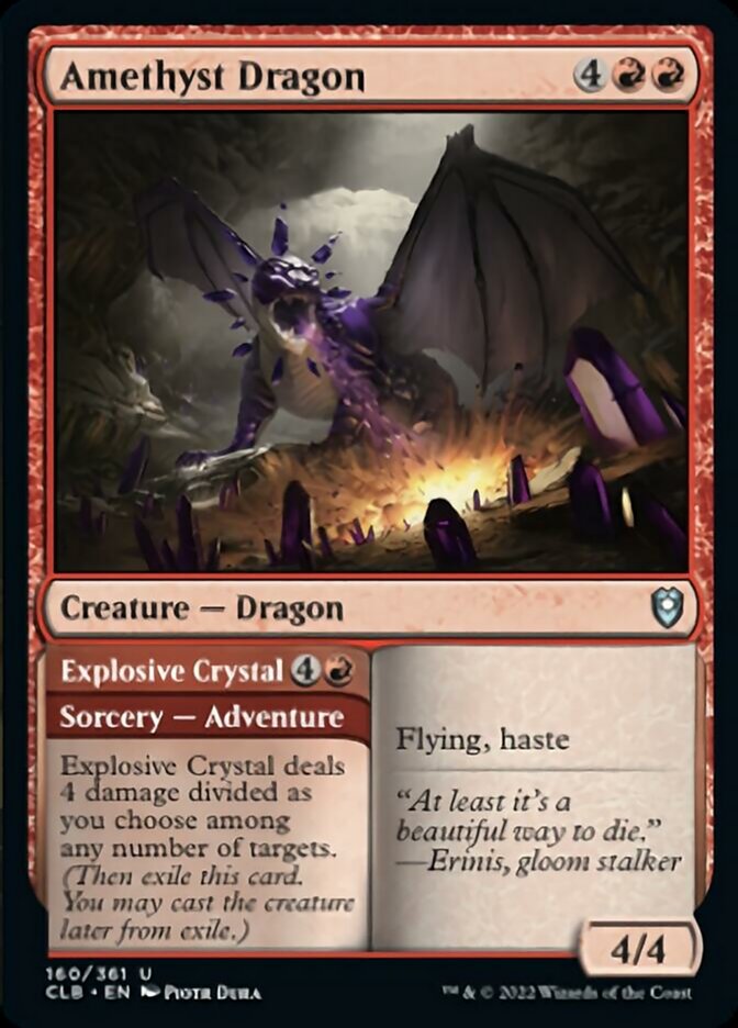 Amethyst Dragon // Explosive Crystal [Commander Legends: Battle for Baldur's Gate] | Pegasus Games WI