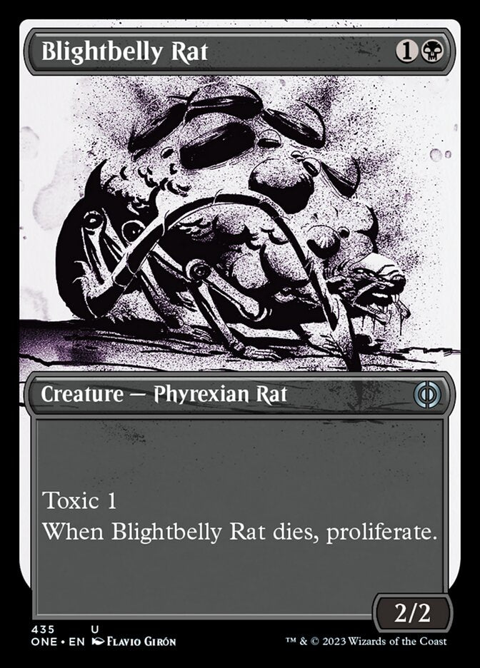 Blightbelly Rat (Showcase Ichor Step-and-Compleat Foil) [Phyrexia: All Will Be One] | Pegasus Games WI