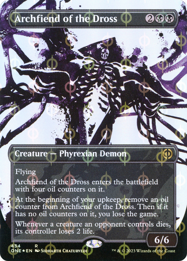 Archfiend of the Dross (Borderless Ichor Step-and-Compleat Foil) [Phyrexia: All Will Be One] | Pegasus Games WI