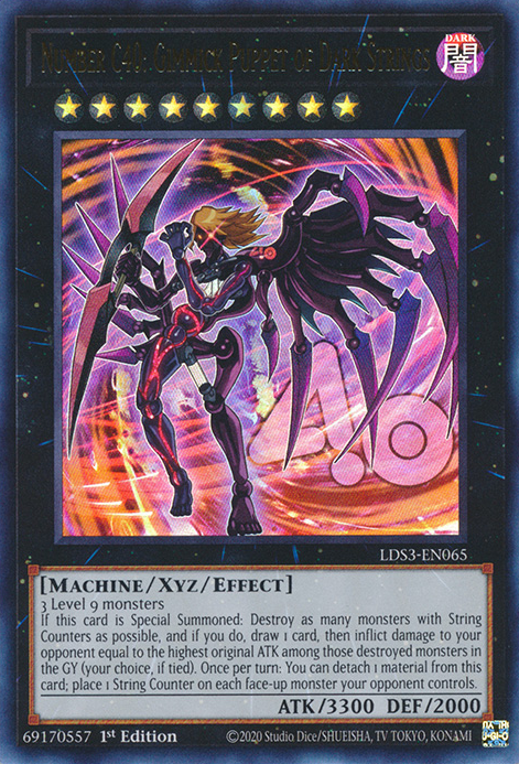 Number C40: Gimmick Puppet of Dark Strings [LDS3-EN065] Ultra Rare | Pegasus Games WI