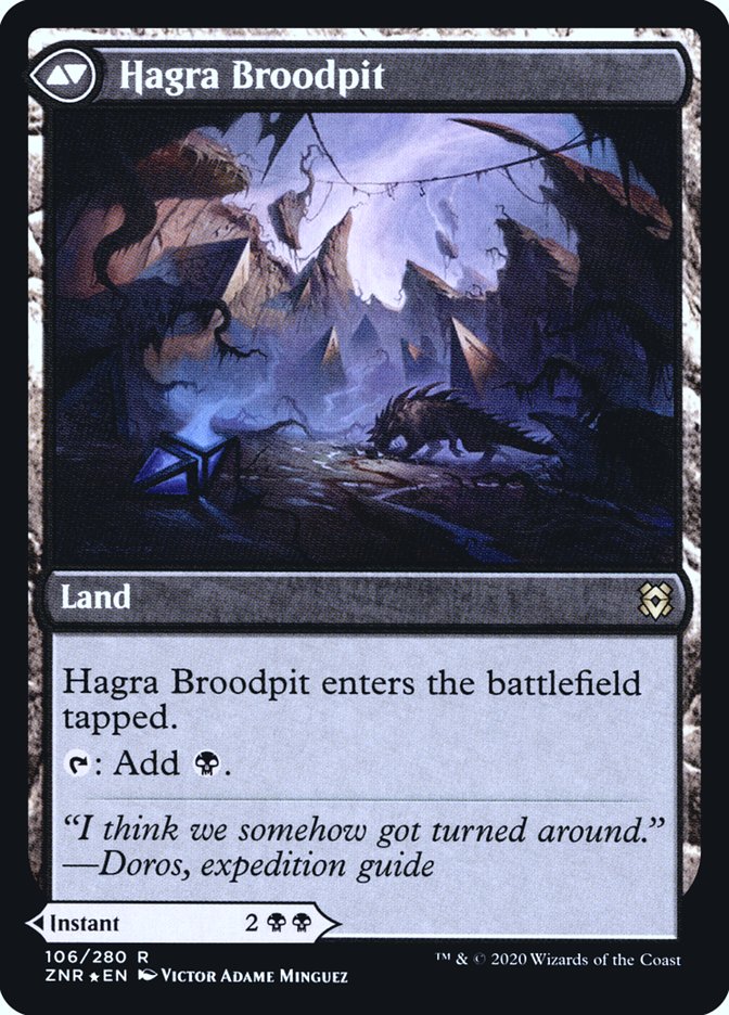 Hagra Mauling // Hagra Broodpit [Zendikar Rising Prerelease Promos] | Pegasus Games WI