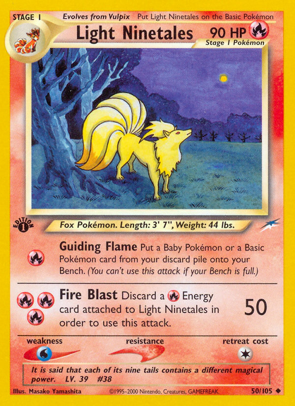 Light Ninetales (50/105) [Neo Destiny 1st Edition] | Pegasus Games WI