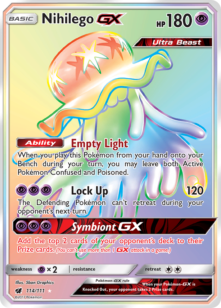 Nihilego GX (114/111) [Sun & Moon: Crimson Invasion] | Pegasus Games WI