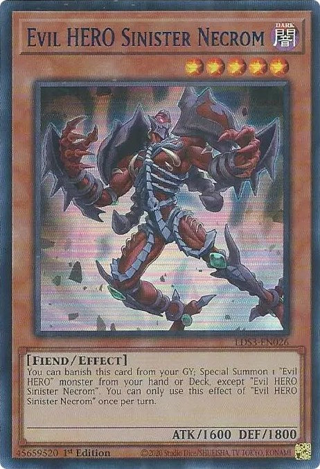 Evil HERO Sinister Necrom (Blue) [LDS3-EN026] Ultra Rare | Pegasus Games WI