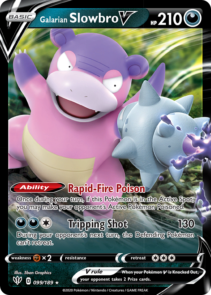 Galarian Slowbro V (099/189) [Sword & Shield: Darkness Ablaze] | Pegasus Games WI