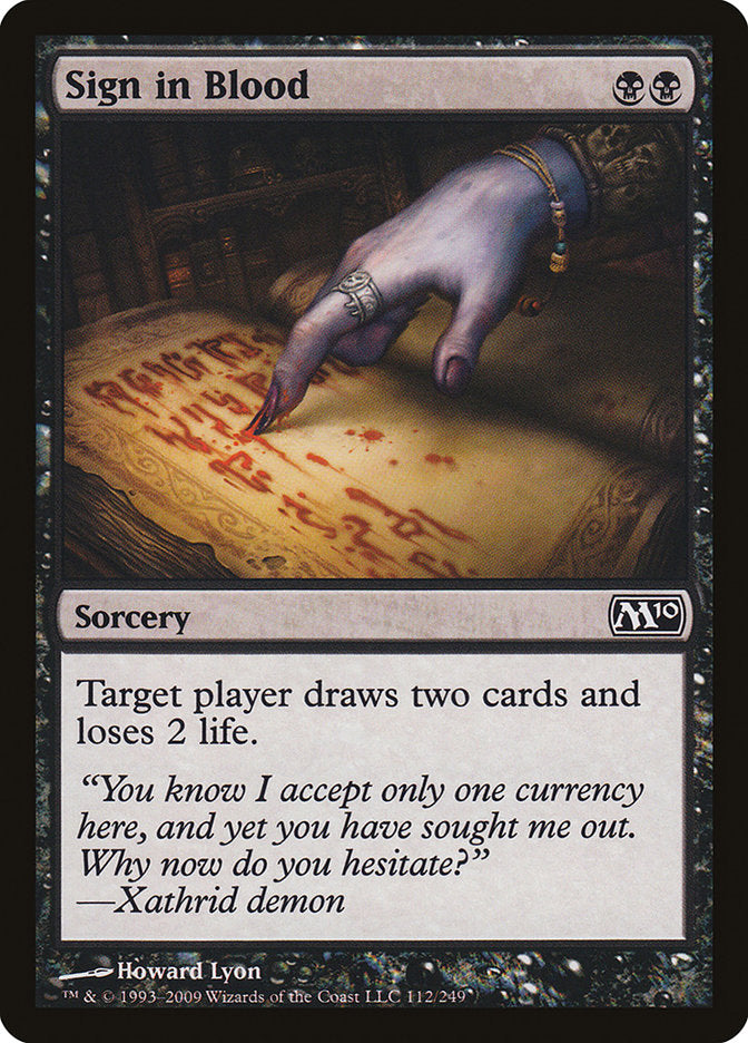 Sign in Blood [Magic 2010] | Pegasus Games WI