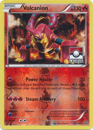 Volcanion (25/114) (League Promo) [XY: Steam Siege] | Pegasus Games WI