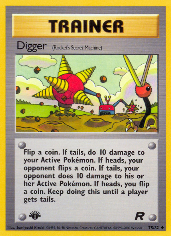 Digger (75/82) [Team Rocket 1st Edition] | Pegasus Games WI