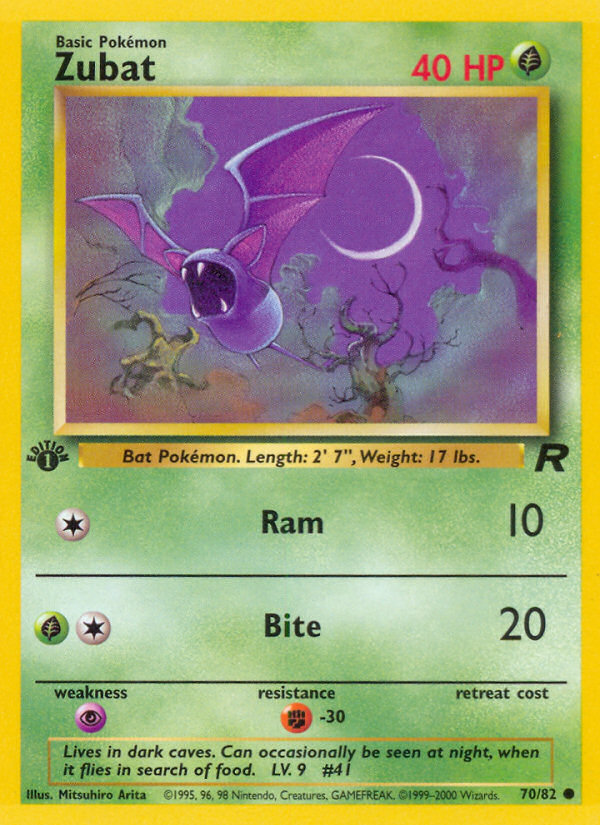 Zubat (70/82) [Team Rocket 1st Edition] | Pegasus Games WI