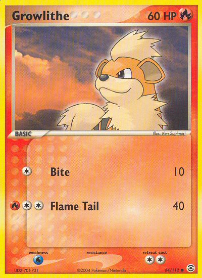 Growlithe (64/112) [EX: FireRed & LeafGreen] | Pegasus Games WI