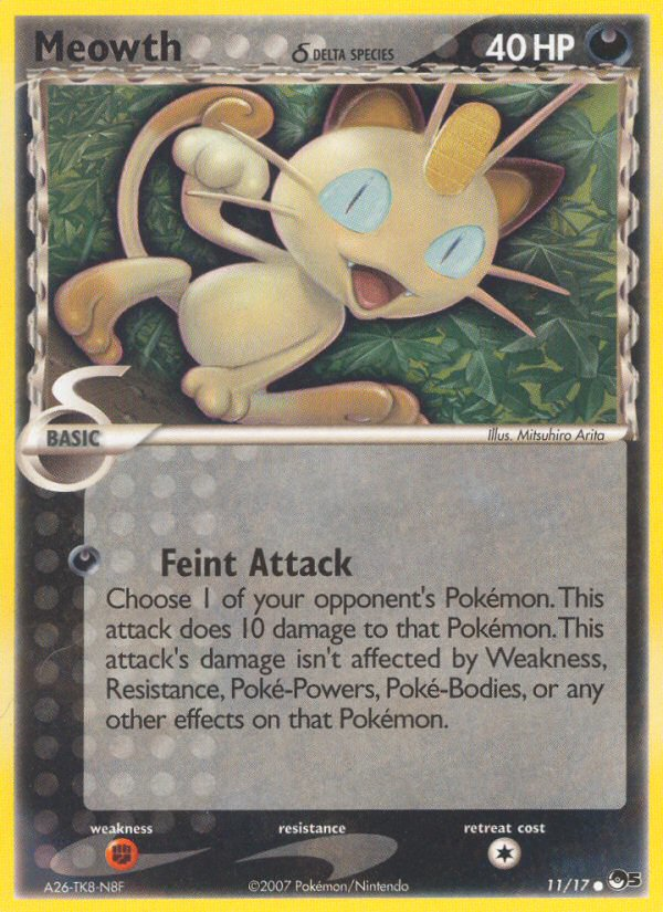 Meowth (11/17) (Delta Species) [POP Series 5] | Pegasus Games WI