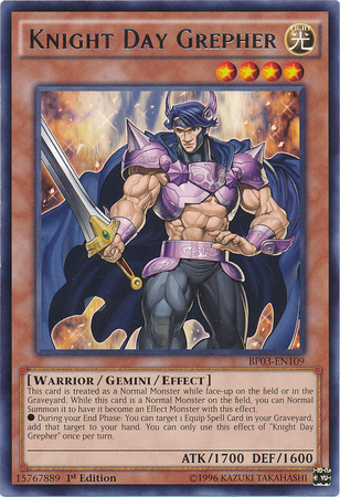 Knight Day Grepher [BP03-EN109] Rare | Pegasus Games WI