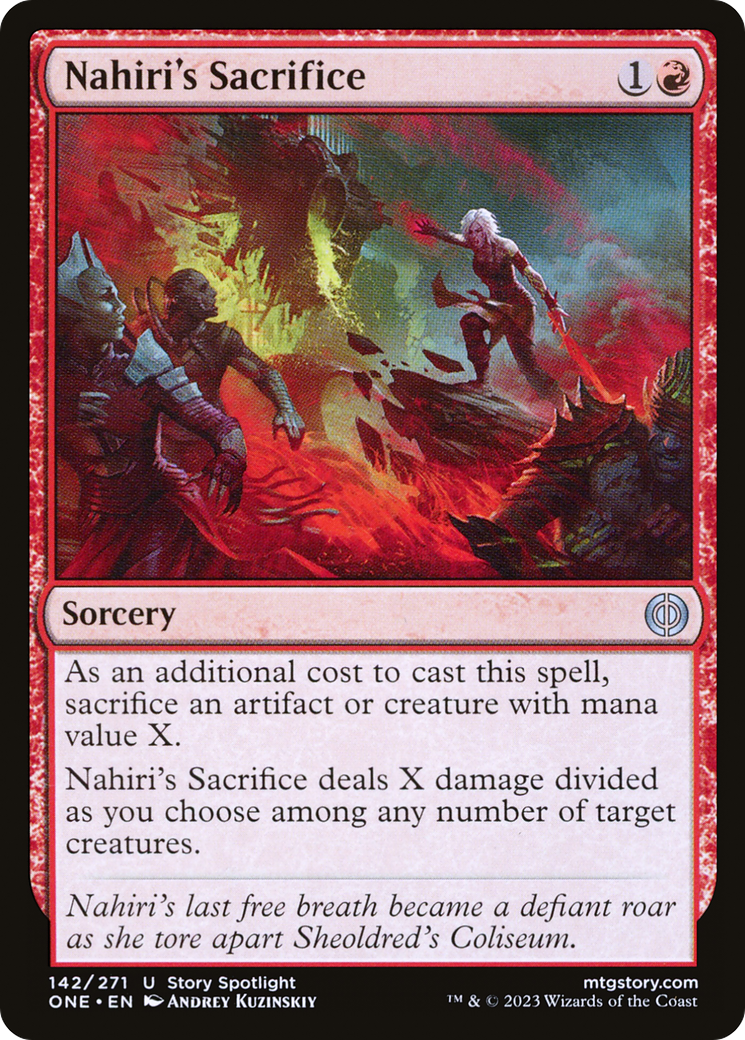 Nahiri's Sacrifice [Phyrexia: All Will Be One] | Pegasus Games WI
